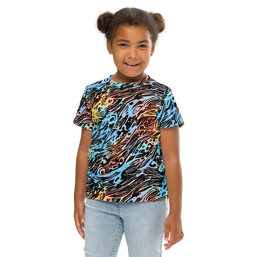 Oxblood Ocean on Kids Crew Neck T-Shirt — Front