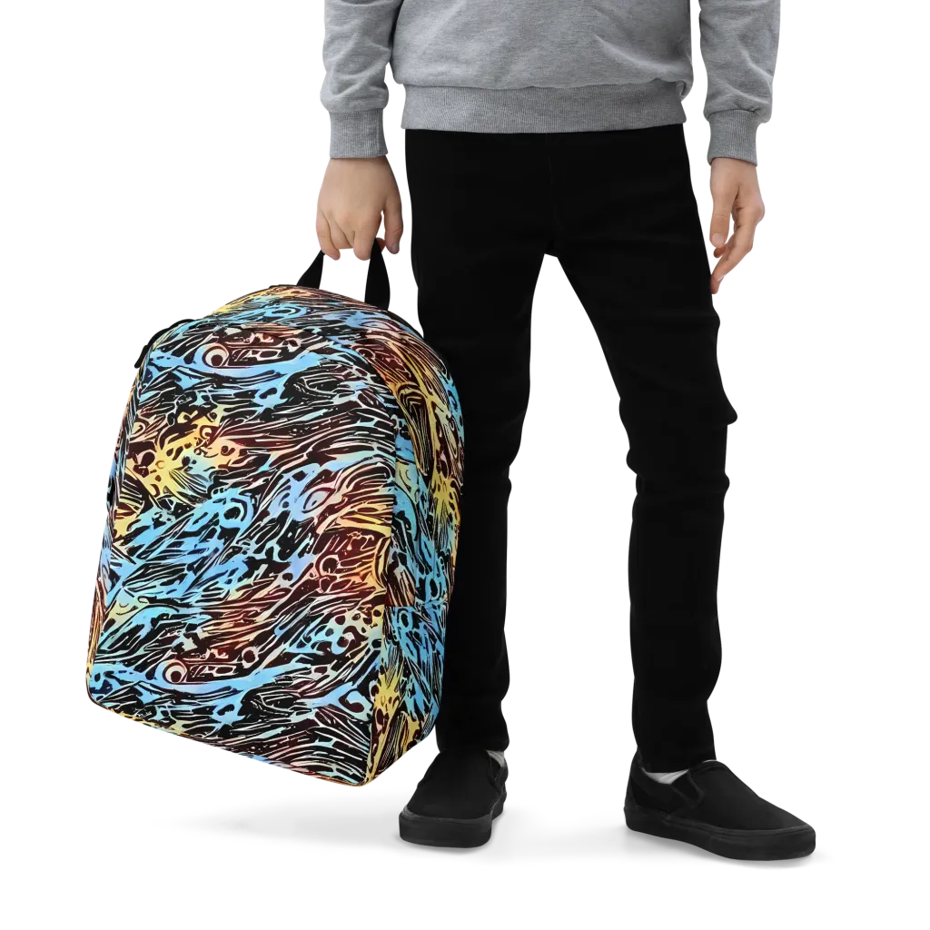 Oxblood Ocean on Minimalist Backpack — Zoomed-in