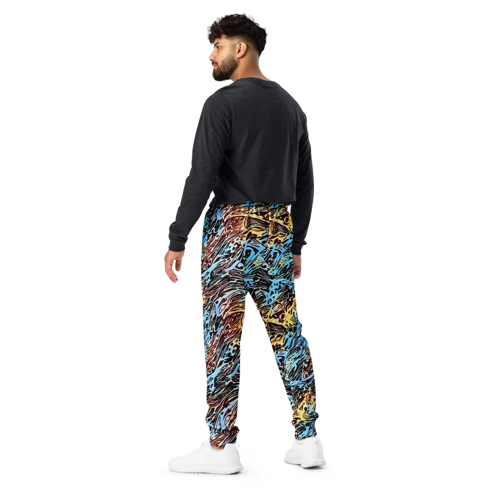 Oxblood Ocean on Men's Joggers — Back