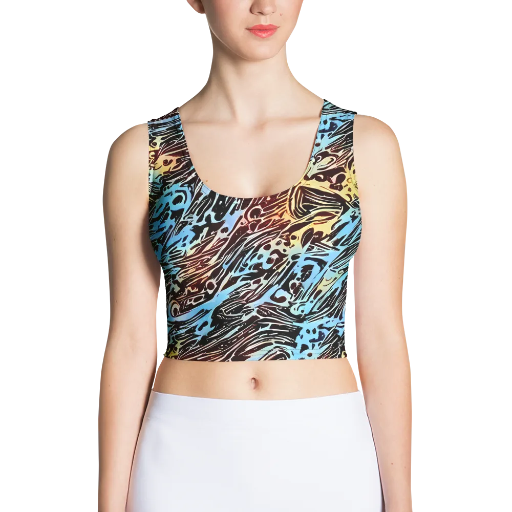 Oxblood Ocean on Crop Top — Front