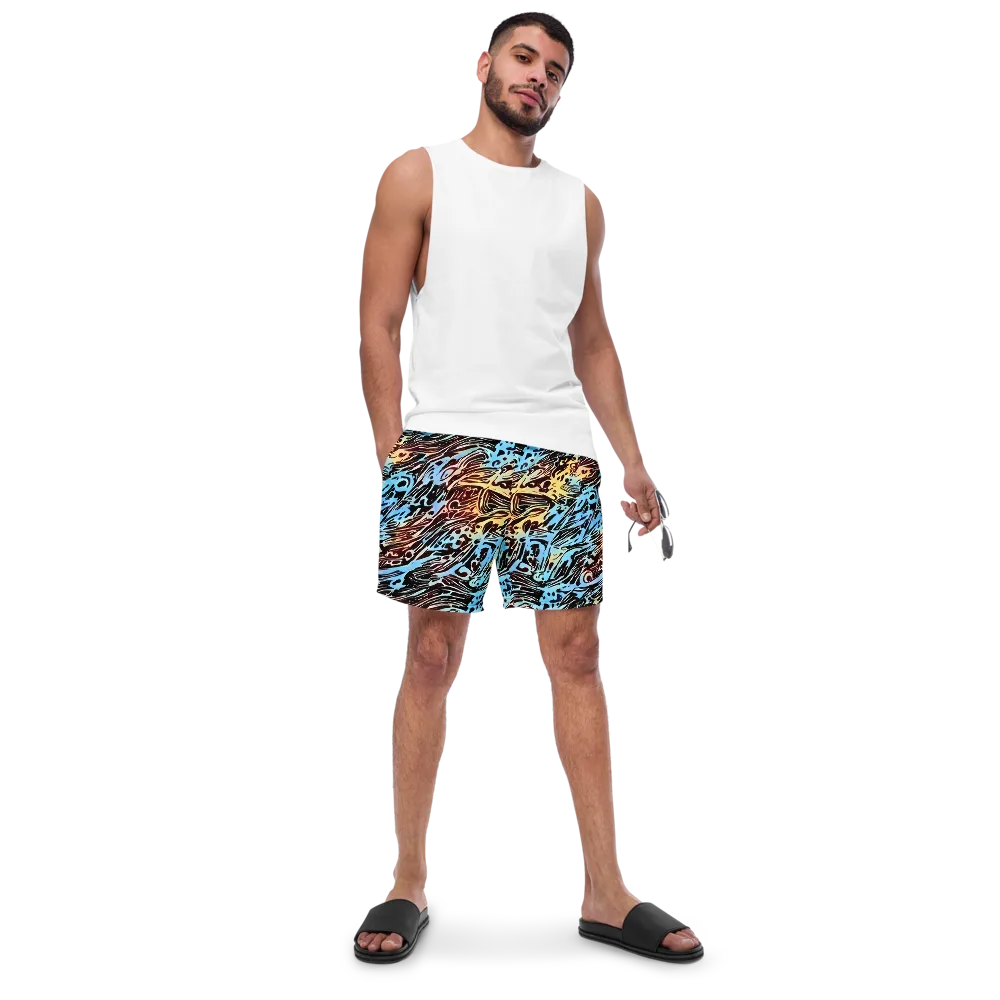 Oxblood Ocean on Swim Trunks — Front