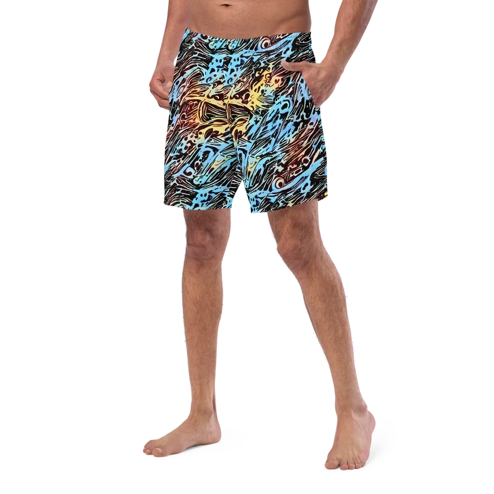 Oxblood Ocean on Swim Trunks — Left Front