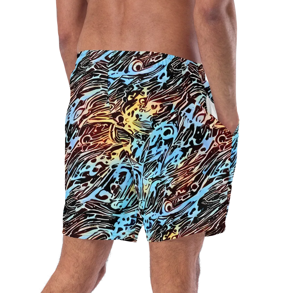 Oxblood Ocean on Swim Trunks — Right Back