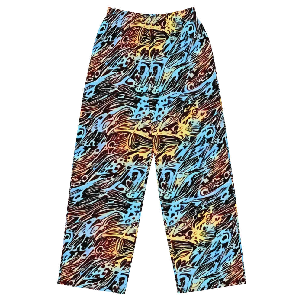 Oxblood Ocean on Wide-Leg Pants — Front