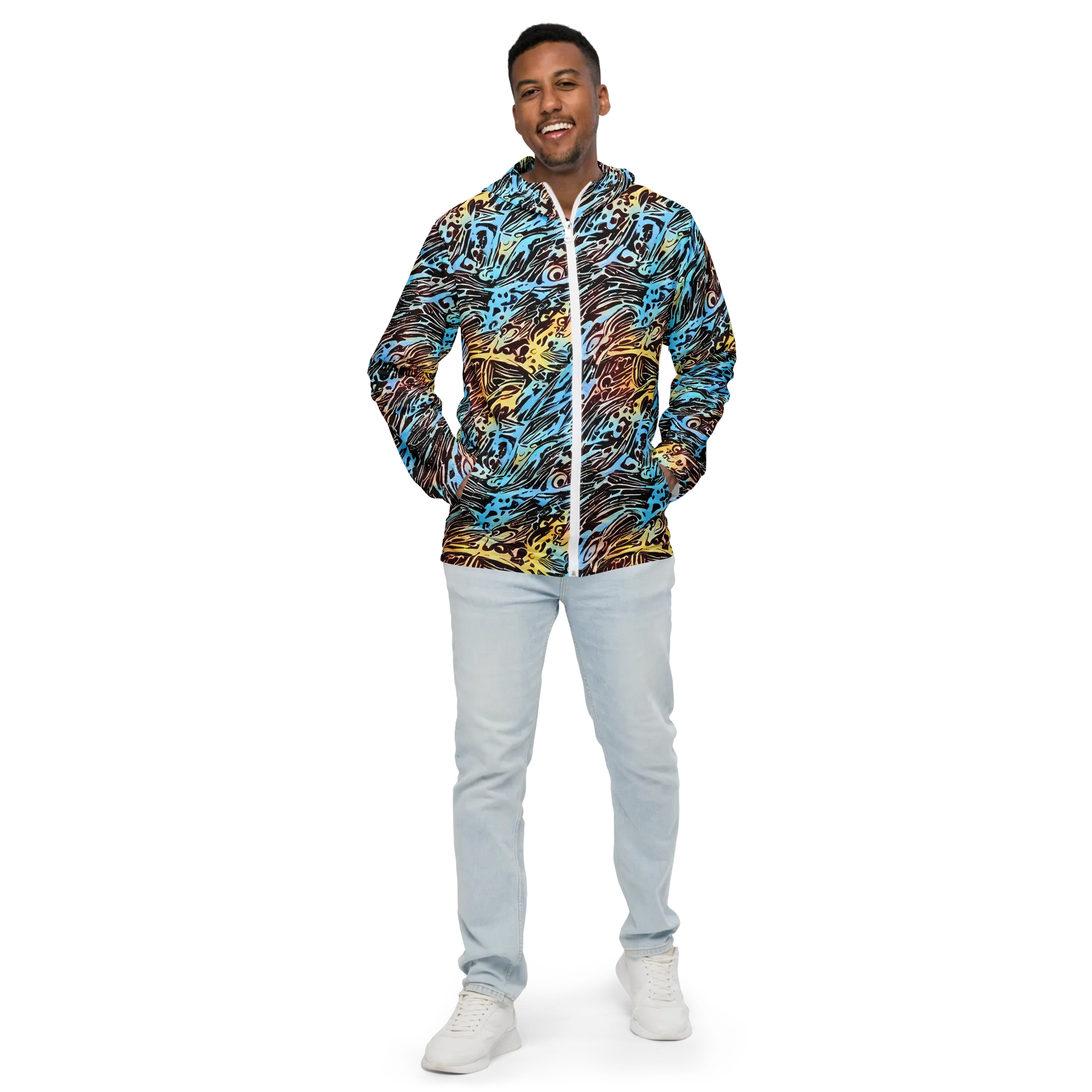 Oxblood Ocean on Men's Windbreaker — Front