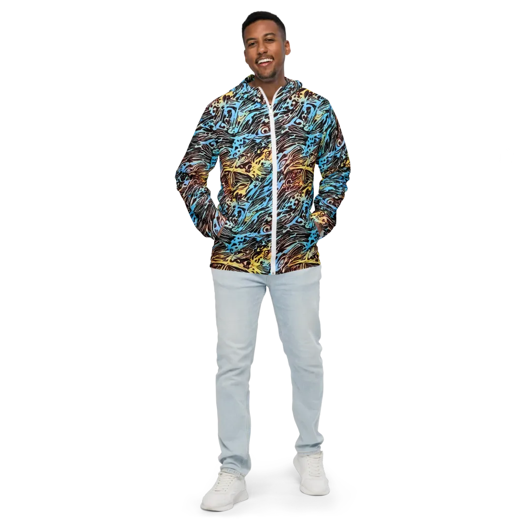 Oxblood Ocean on Men's Windbreaker — Front
