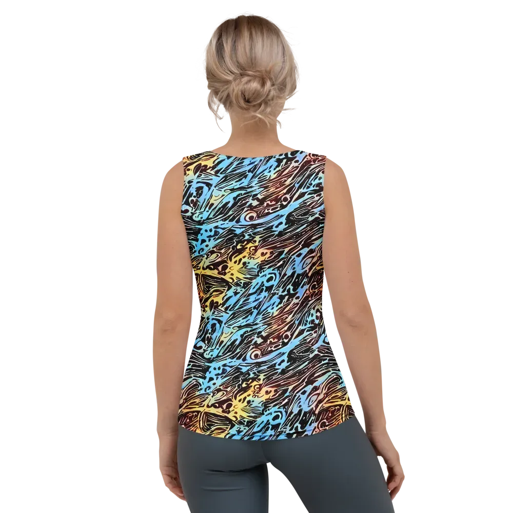 Oxblood Ocean on Women's Tank Top — Back