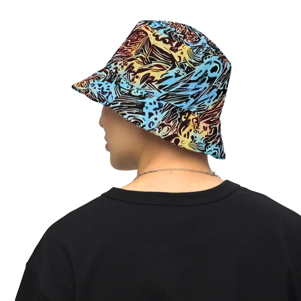 Oxblood Ocean on Reversible Bucket Hat — Back Inside
