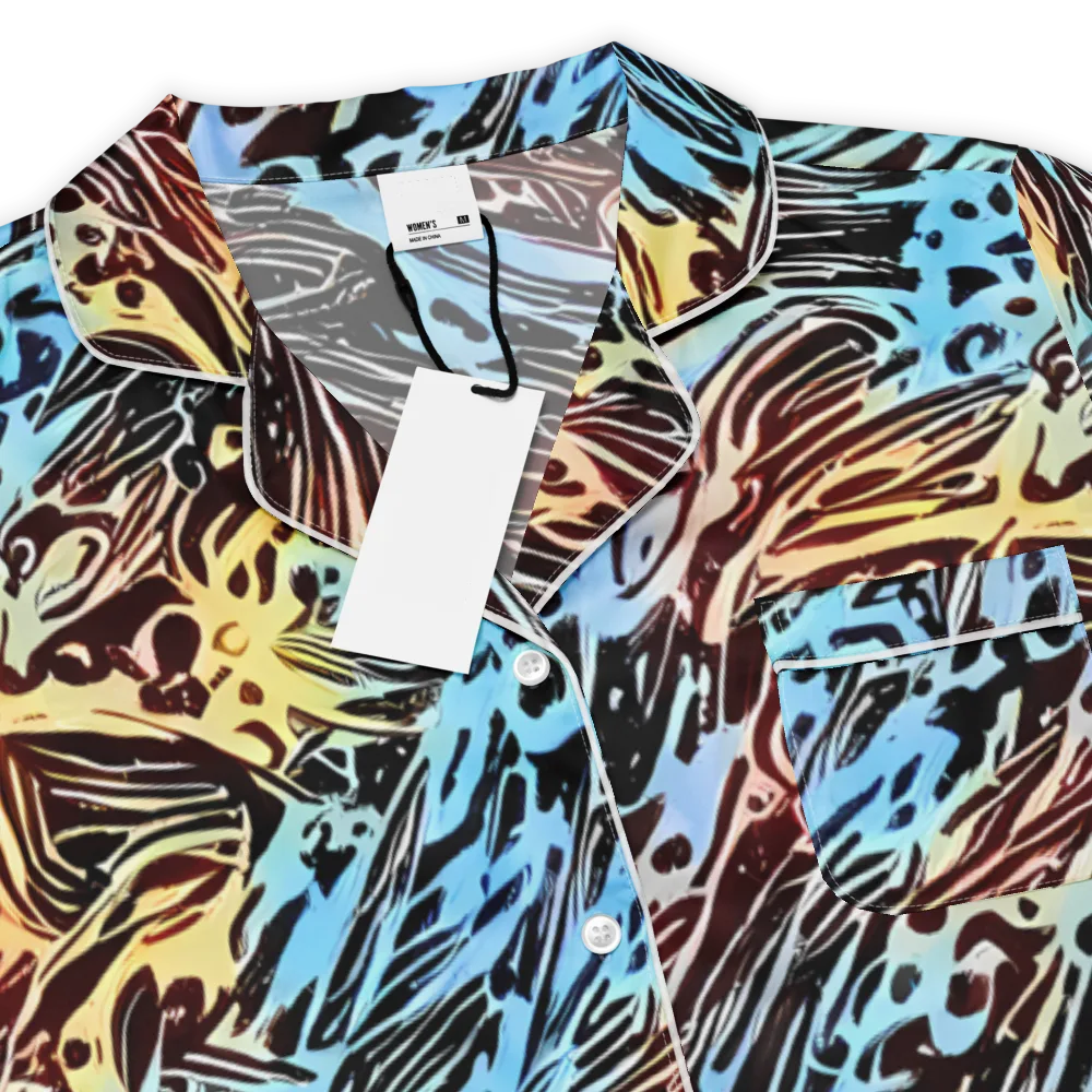 Oxblood Ocean on Women's Short Sleeve Pajama Top — Product details
