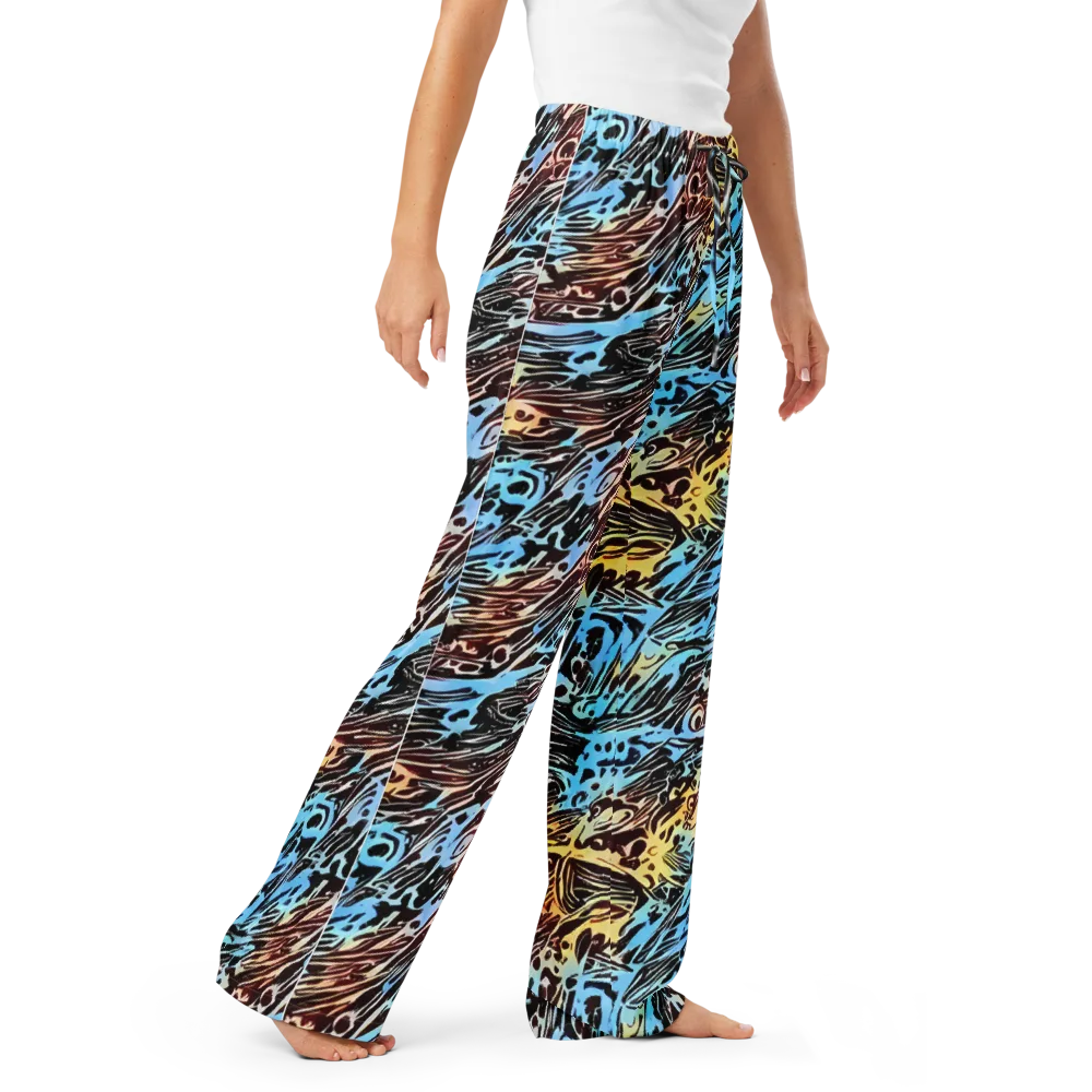 Oxblood Ocean on Women's Pajama Pants — Right Front
