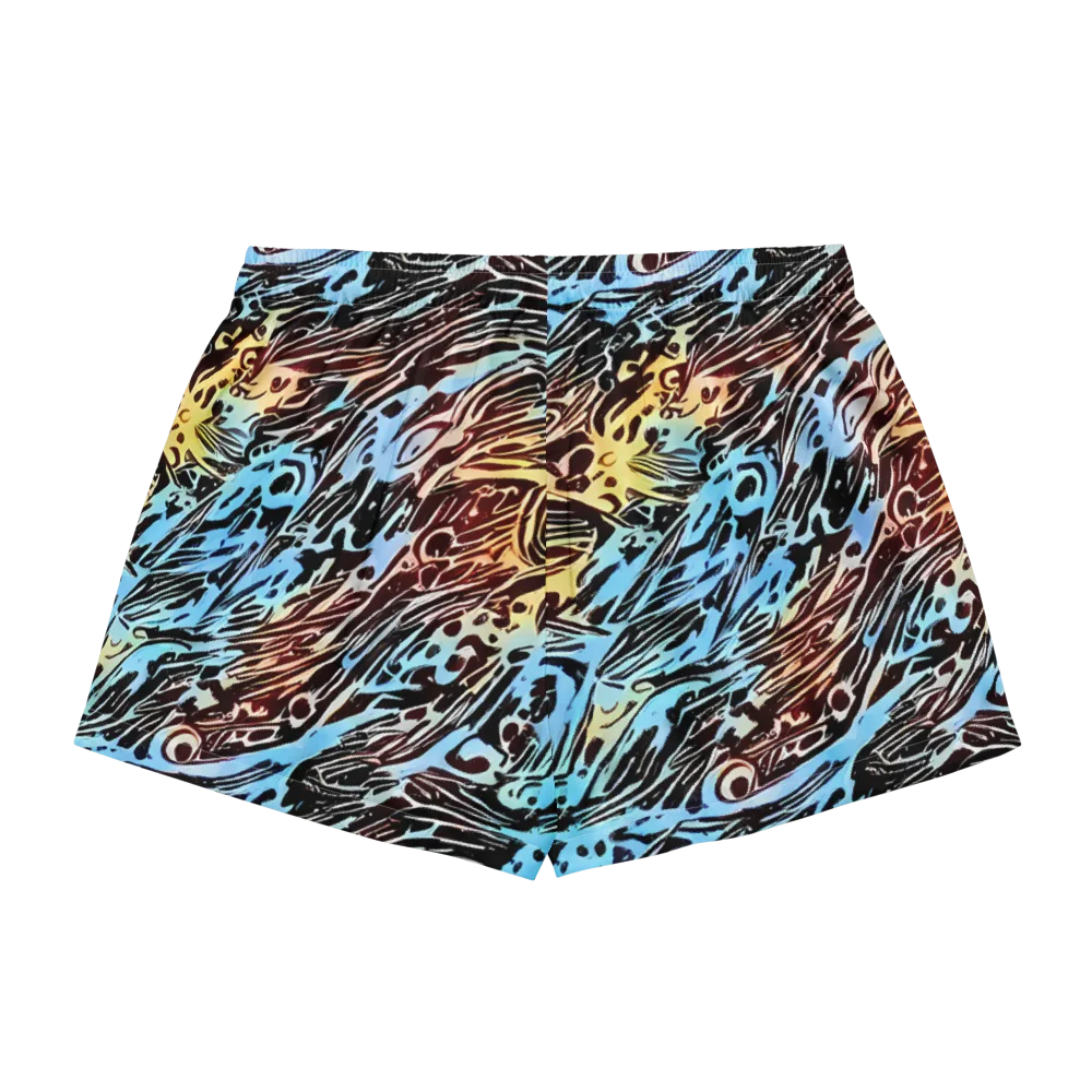 Oxblood Ocean on Women's Pajama Shorts — Back