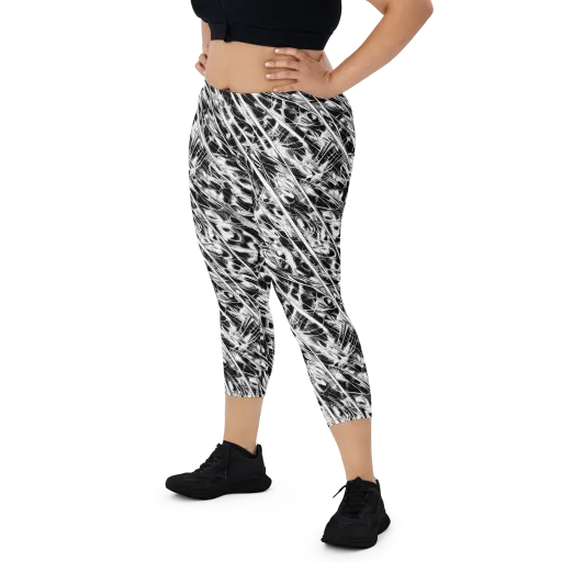 Black Ice Circuit on a Capri Leggings