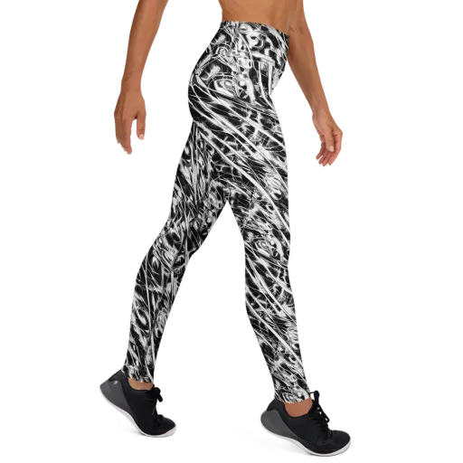 Black Ice Circuit on a Yoga Leggings