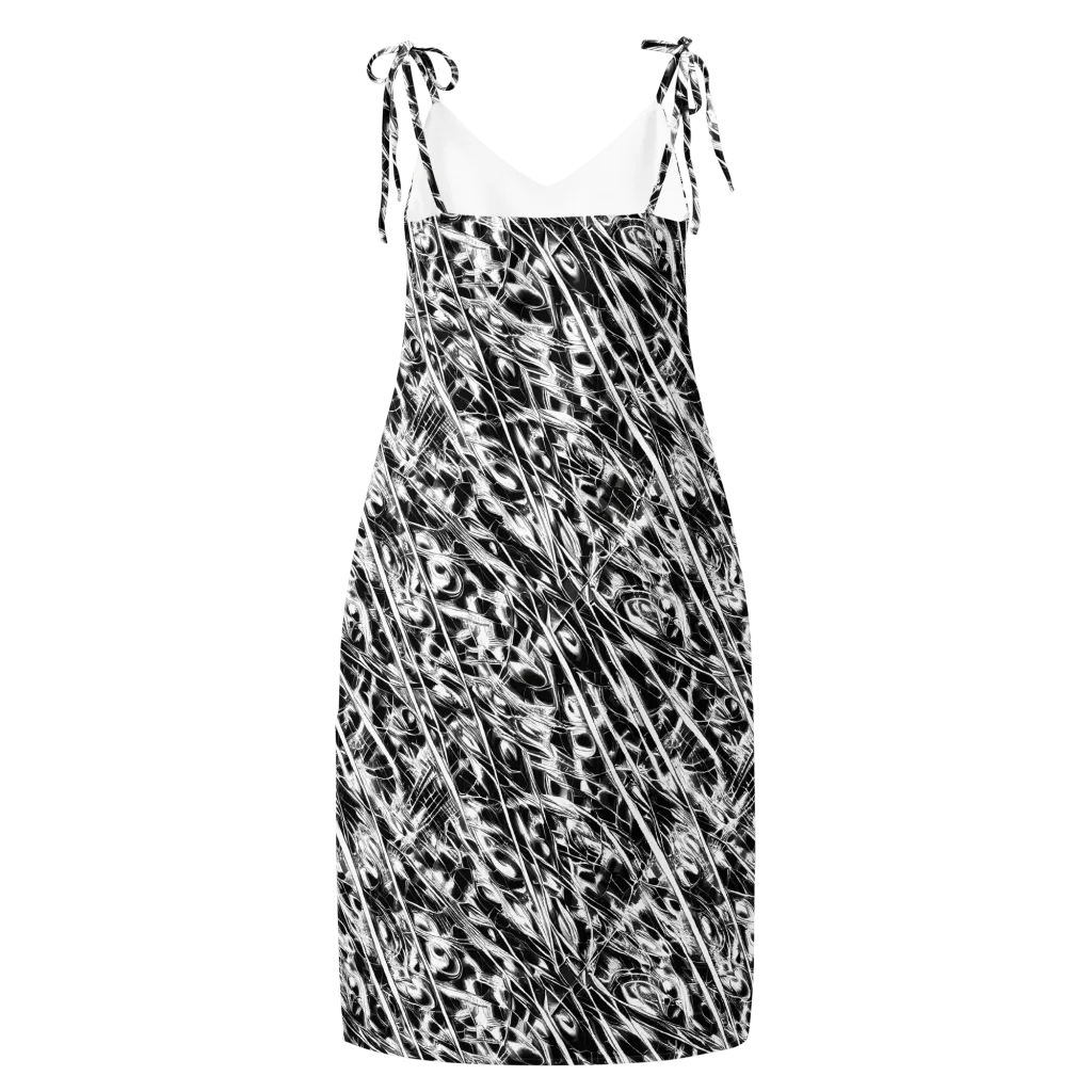 Black Ice Circuit on Slip Dress — Back