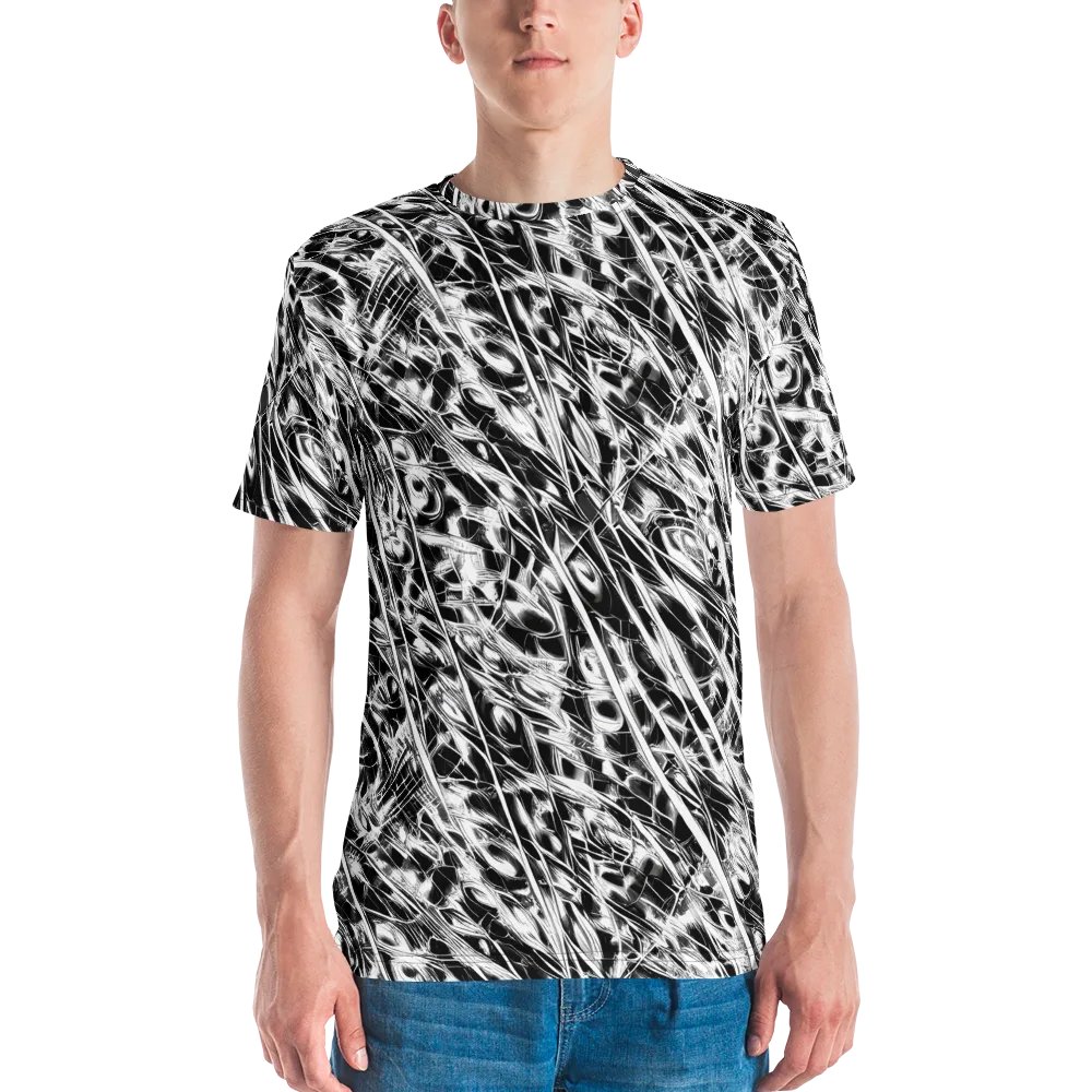 Black Ice Circuit on Men's Crew Neck T-Shirt — Front
