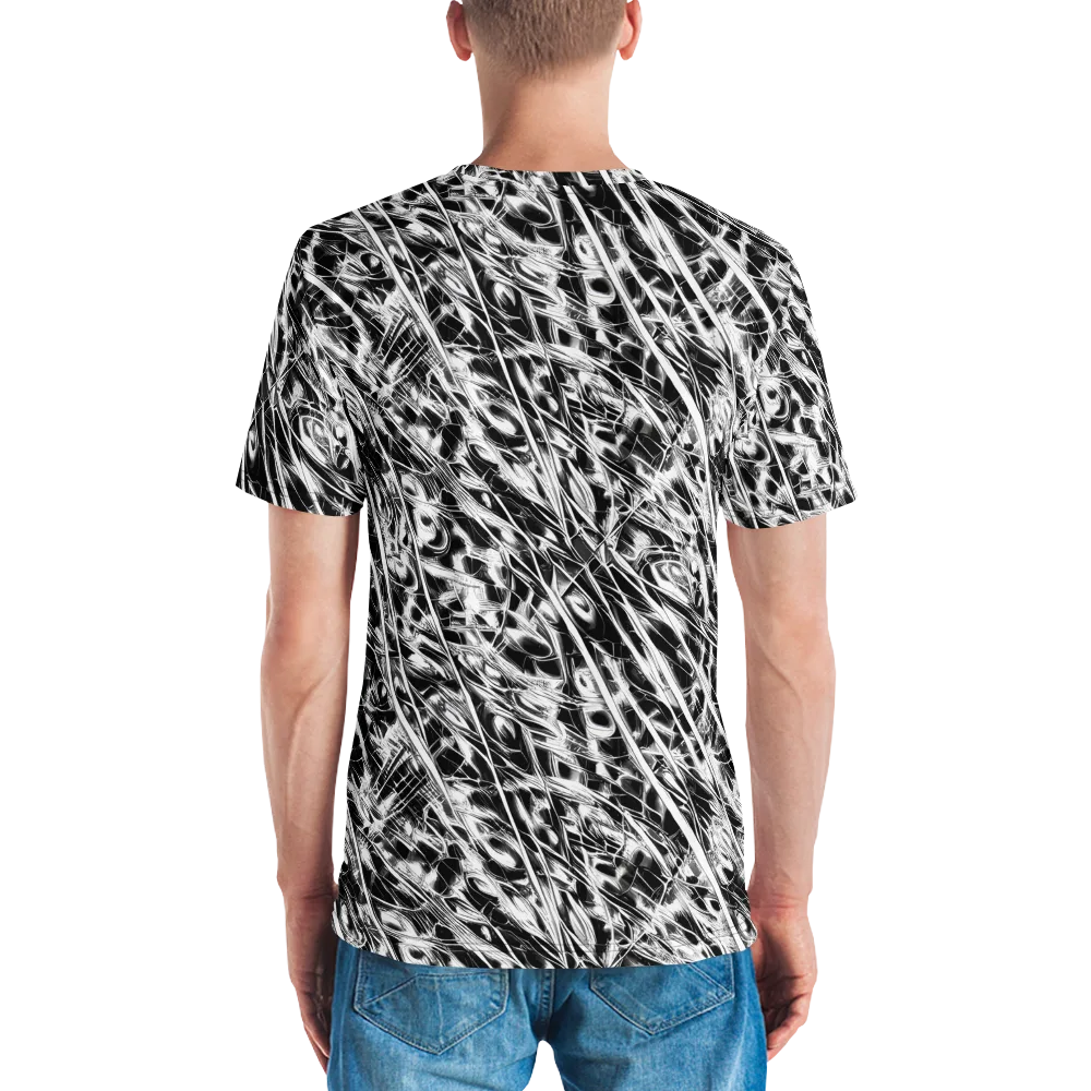 Black Ice Circuit on Men's Crew Neck T-Shirt — Back