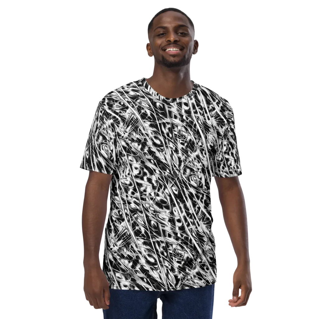 Black Ice Circuit on Men's Crew Neck T-Shirt — Front