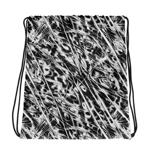 Black Ice Circuit on a Drawstring Bag
