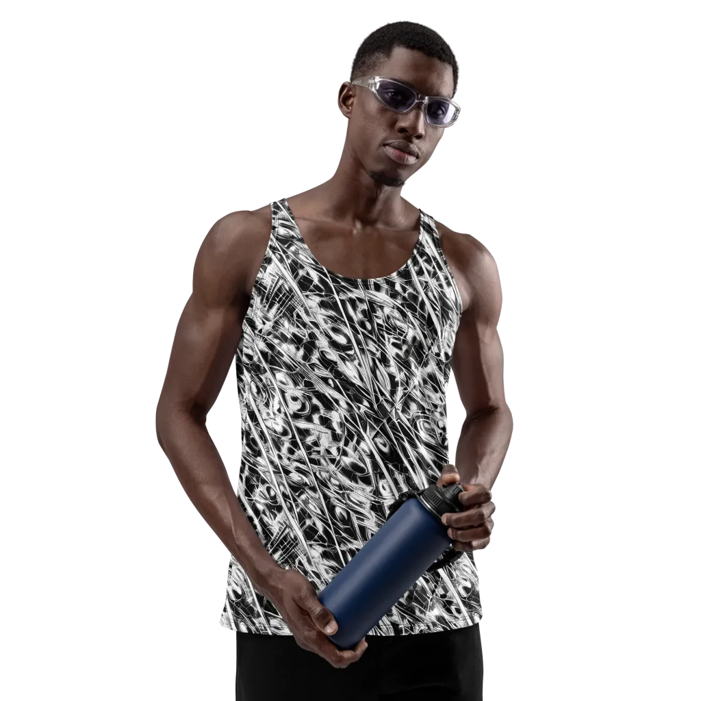 Black Ice Circuit on Men's Tank Top — Front