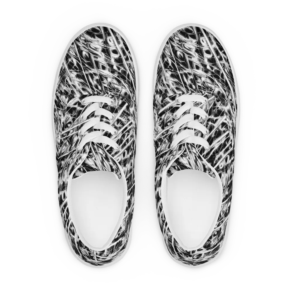 Black Ice Circuit on Men's Lace-Up Canvas Shoes — Front