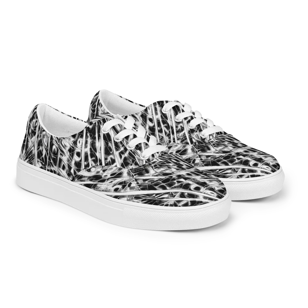 Black Ice Circuit on Men's Lace-Up Canvas Shoes — Right Front