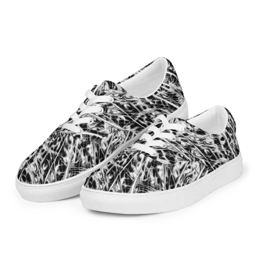 Black Ice Circuit on a Men's Lace-Up Canvas Shoes