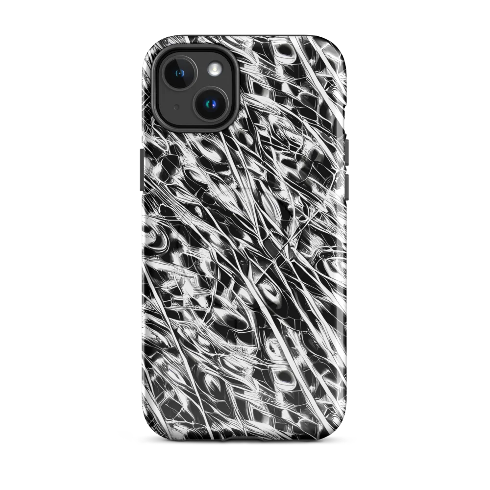 Black Ice Circuit on MagSafe Tough Case for iPhone® — Front