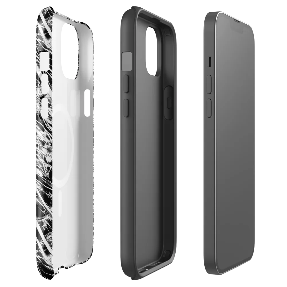 Black Ice Circuit on MagSafe Tough Case for iPhone® — Front