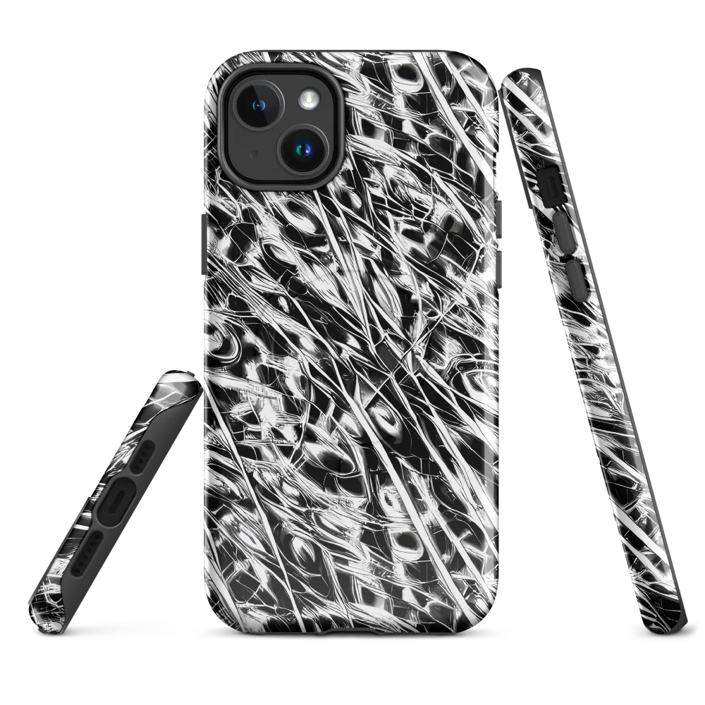 Black Ice Circuit on MagSafe Tough Case for iPhone® — Front