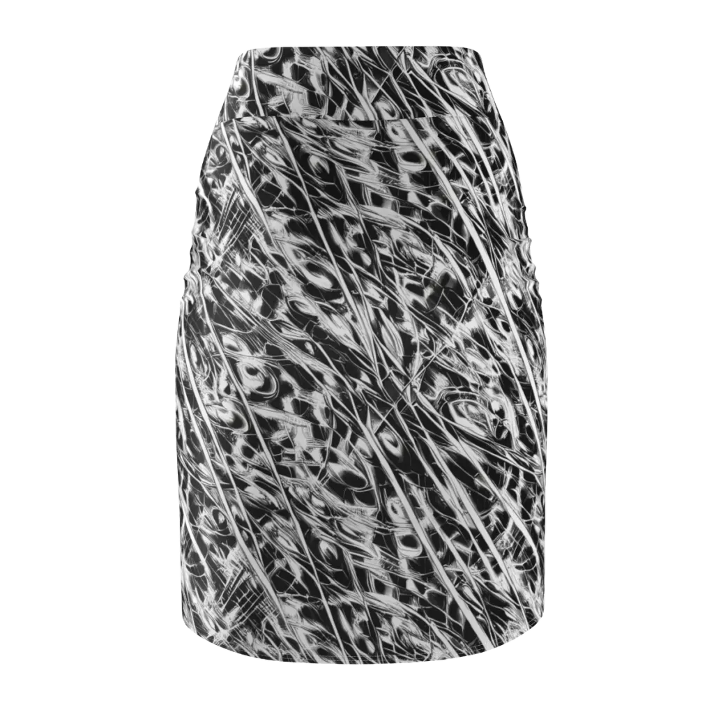 Black Ice Circuit on Pencil Skirt — Back