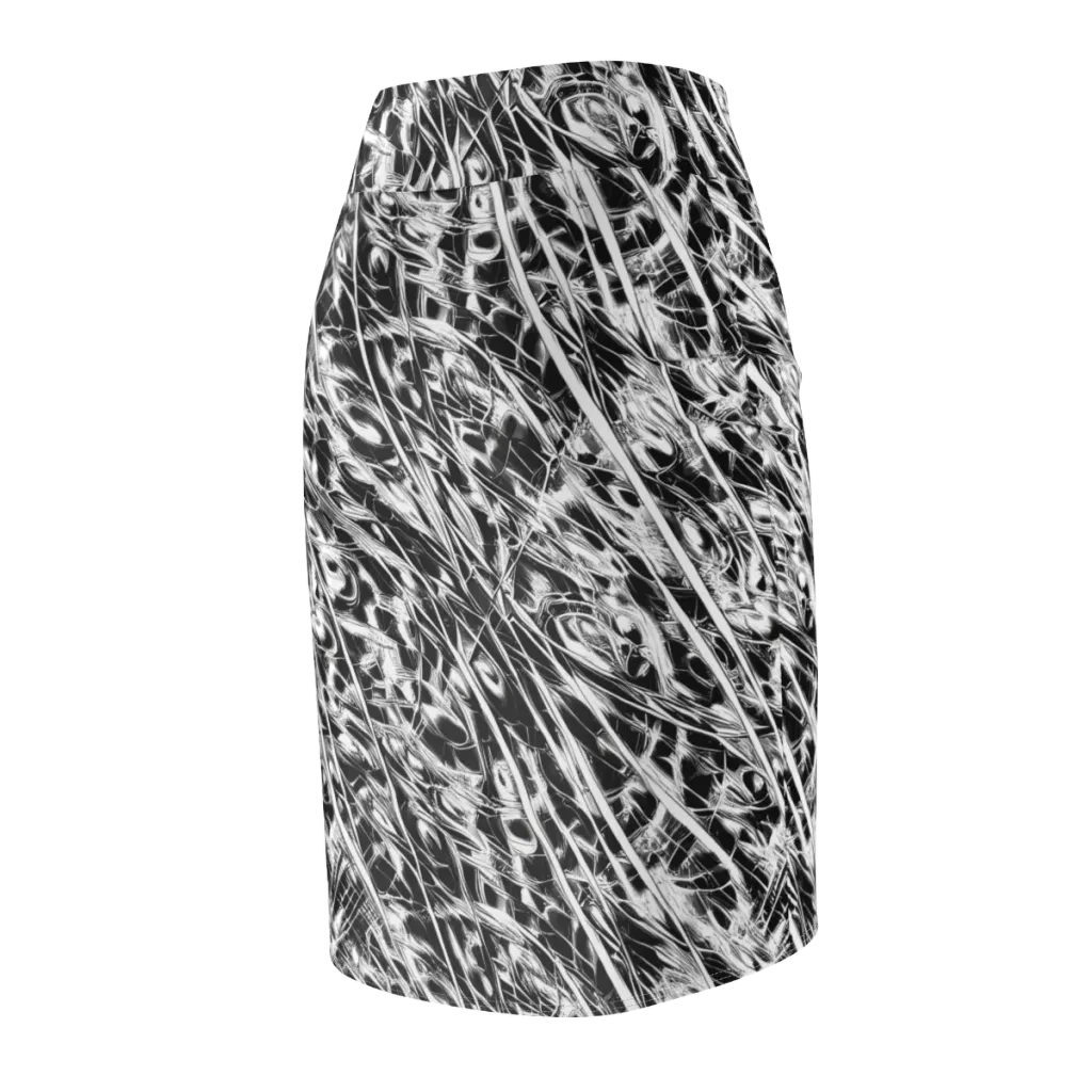 Black Ice Circuit on Pencil Skirt — Back Side