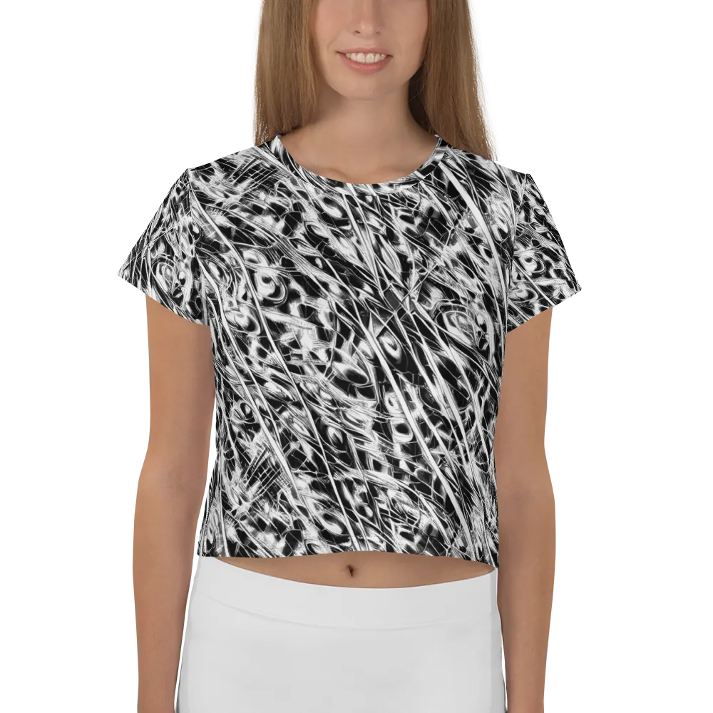 Black Ice Circuit on Crop Tee — Front