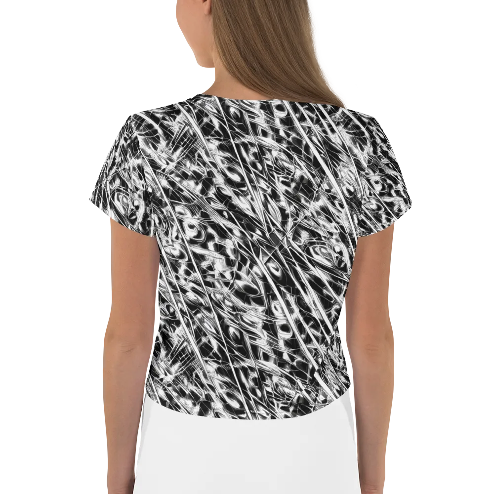 Black Ice Circuit on Crop Tee — Back