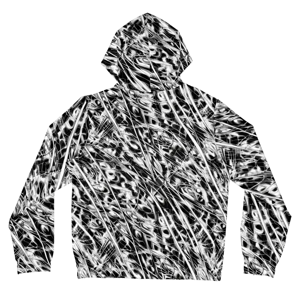 Black Ice Circuit on Women's Full-Zip Hoodie — Back