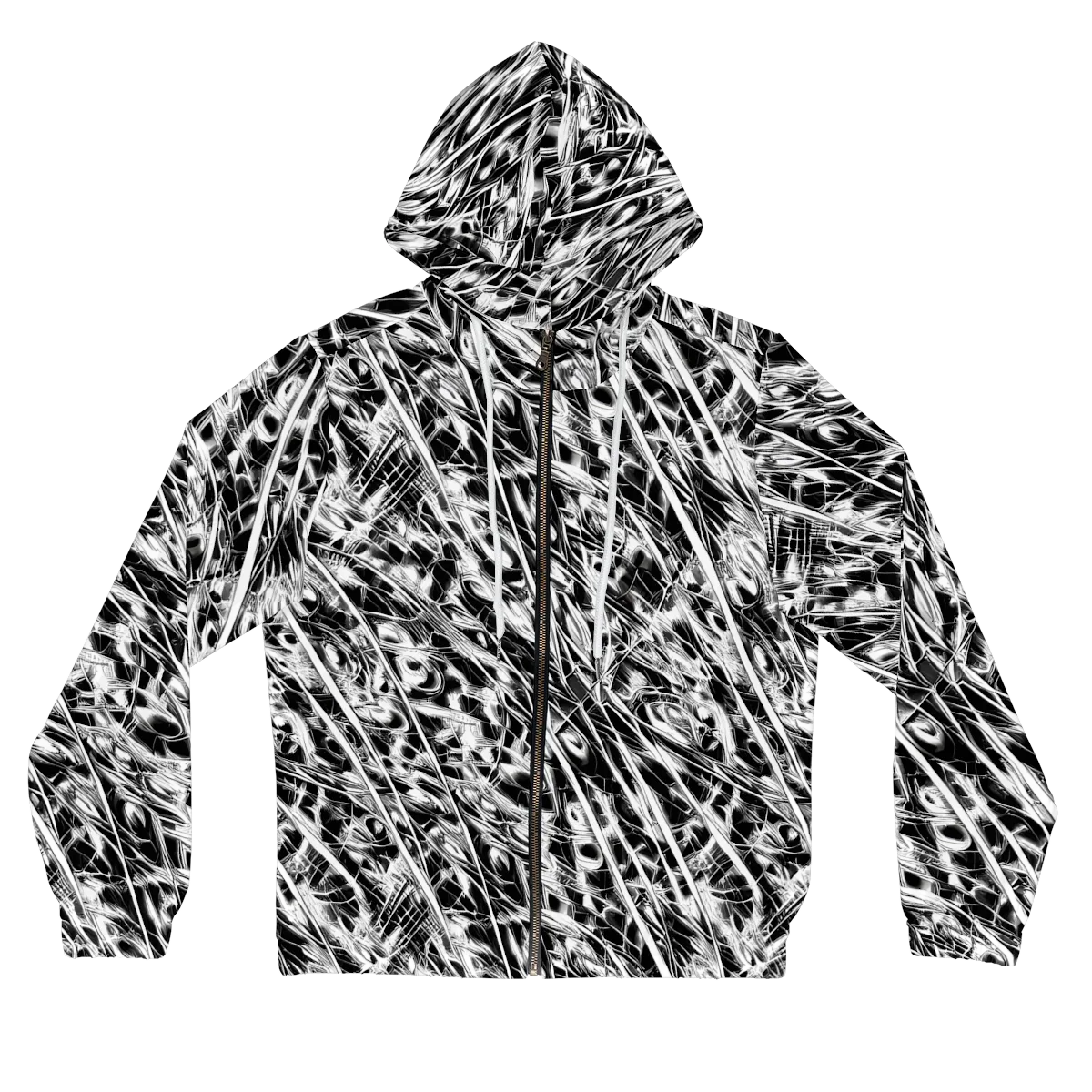 Black Ice Circuit on Women's Full-Zip Hoodie — Front
