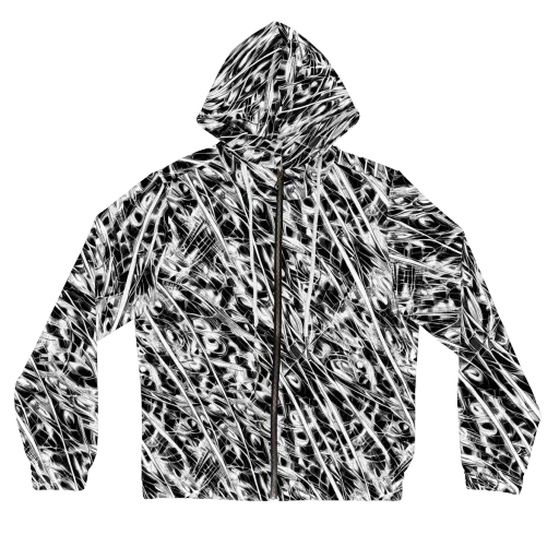 Black Ice Circuit on a Women's Full-Zip Hoodie