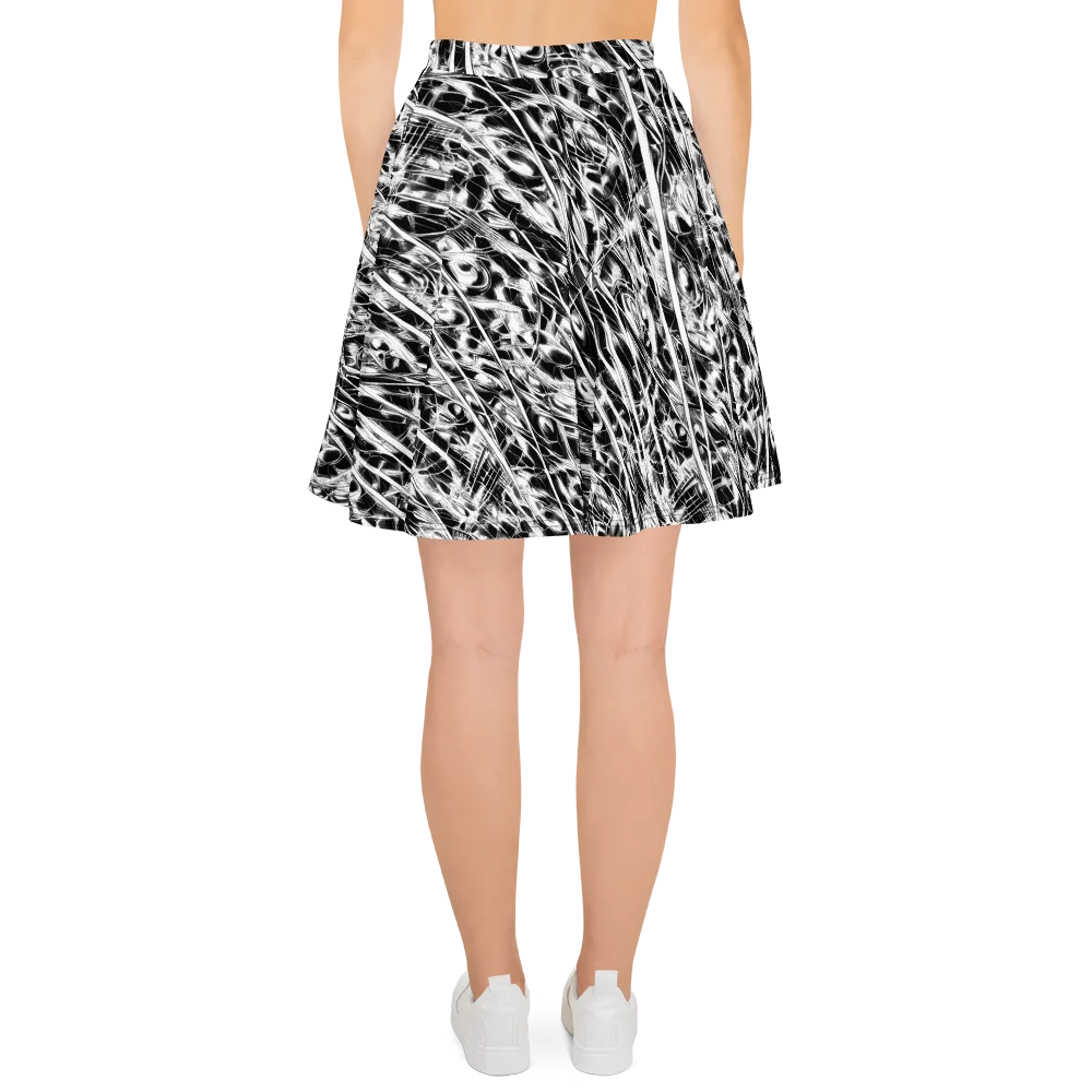 Black Ice Circuit on Skater Skirt — Back