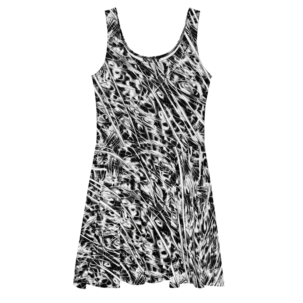Black Ice Circuit on Skater Dress — Front