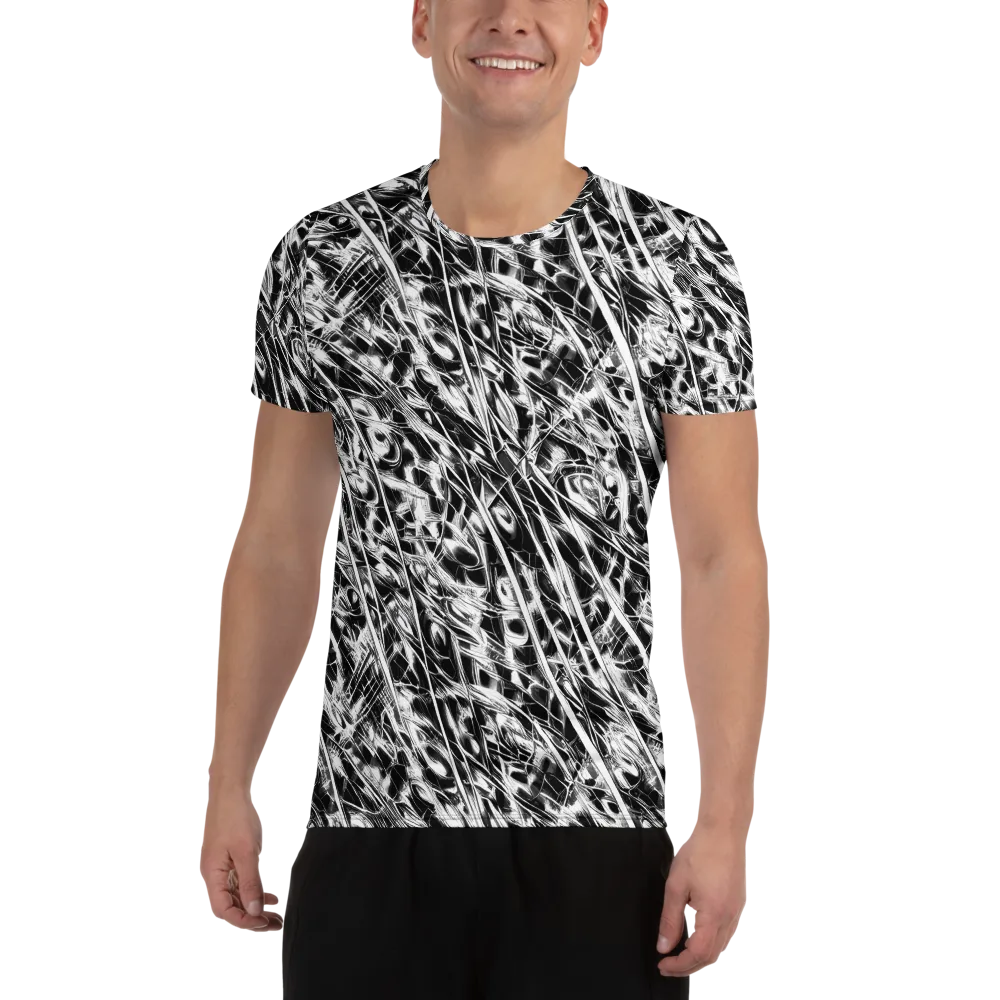 Black Ice Circuit on Men's Athletic T-Shirt — Front