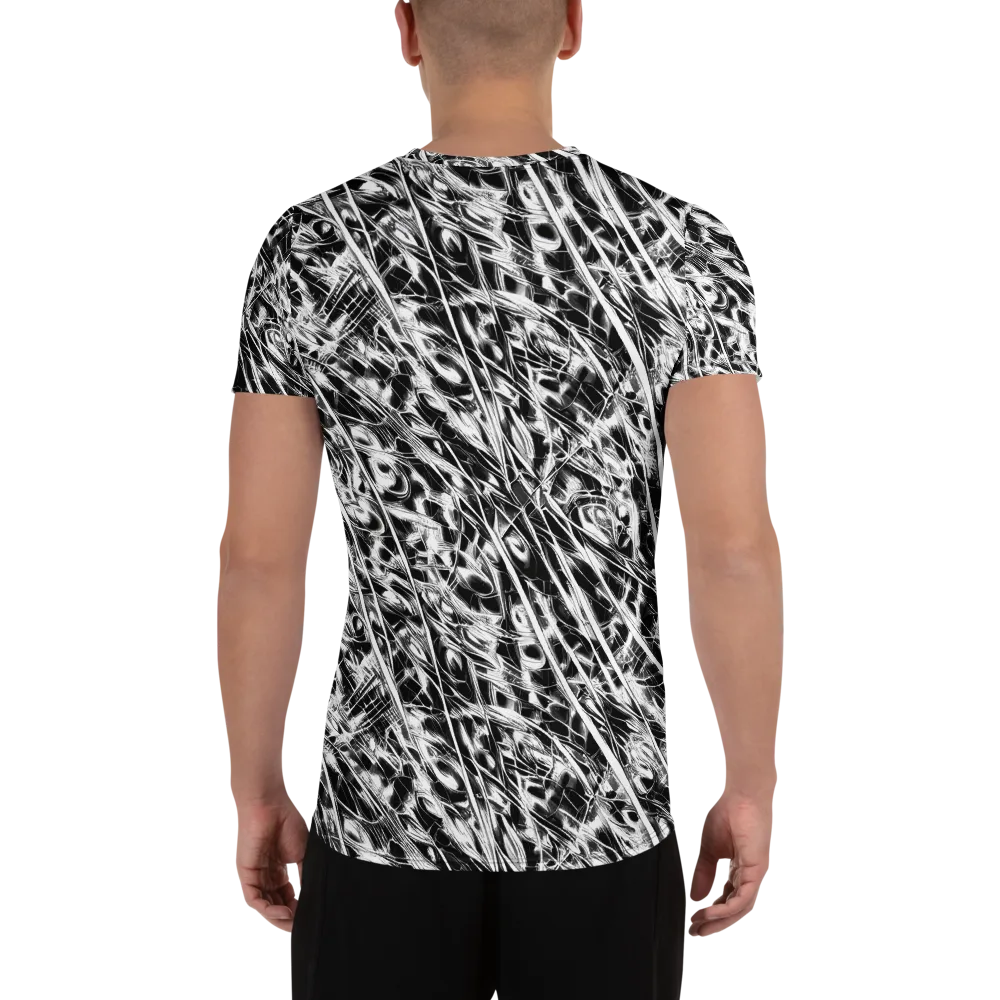 Black Ice Circuit on Men's Athletic T-Shirt — Back
