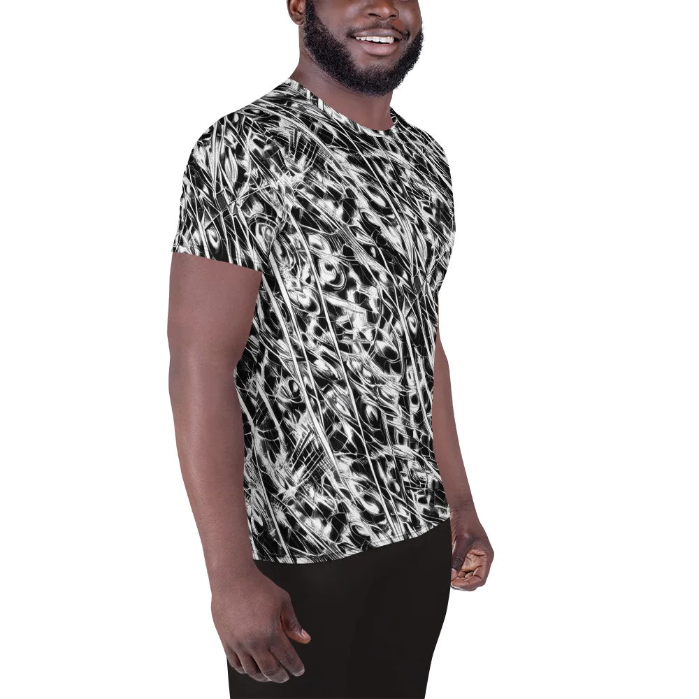 Black Ice Circuit on Men's Athletic T-Shirt — Right