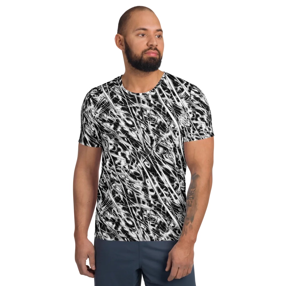 Black Ice Circuit on Men's Athletic T-Shirt — Front
