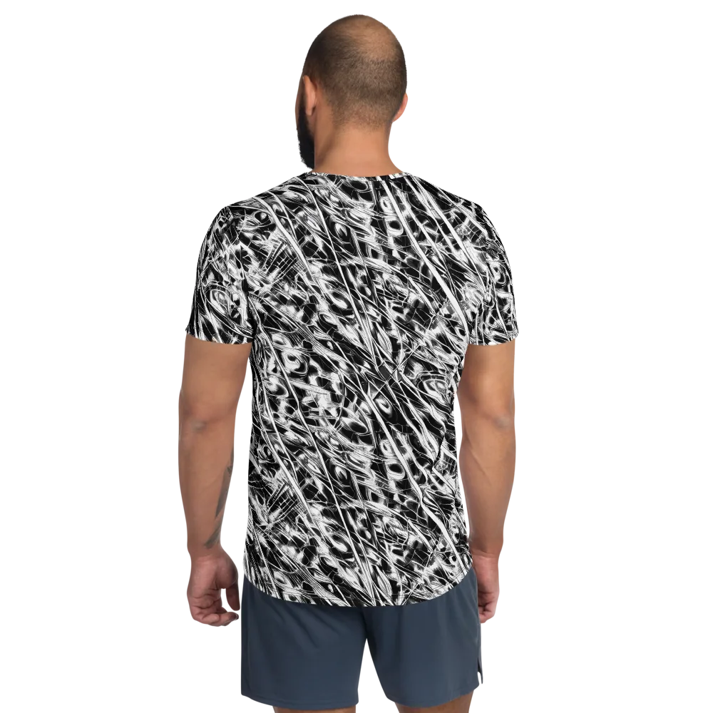 Black Ice Circuit on Men's Athletic T-Shirt — Back