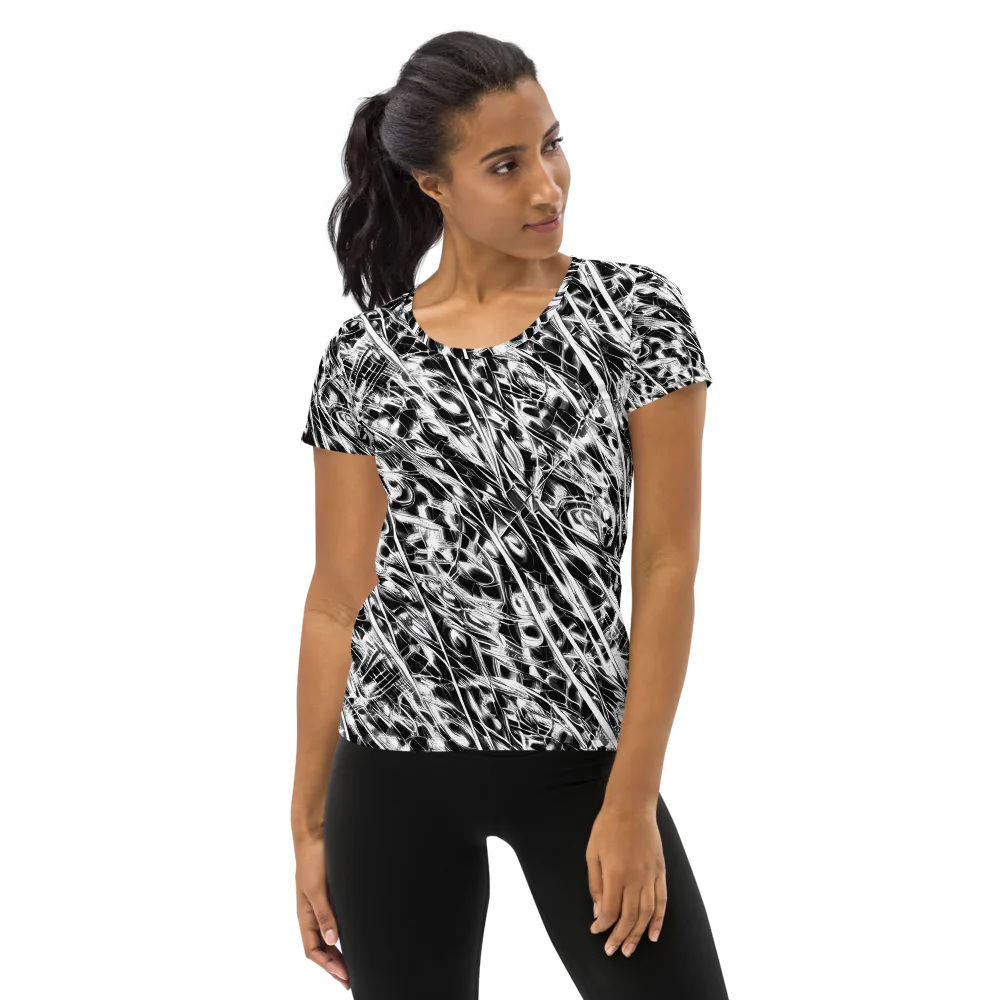 Black Ice Circuit on Women's Athletic T-Shirt — Front