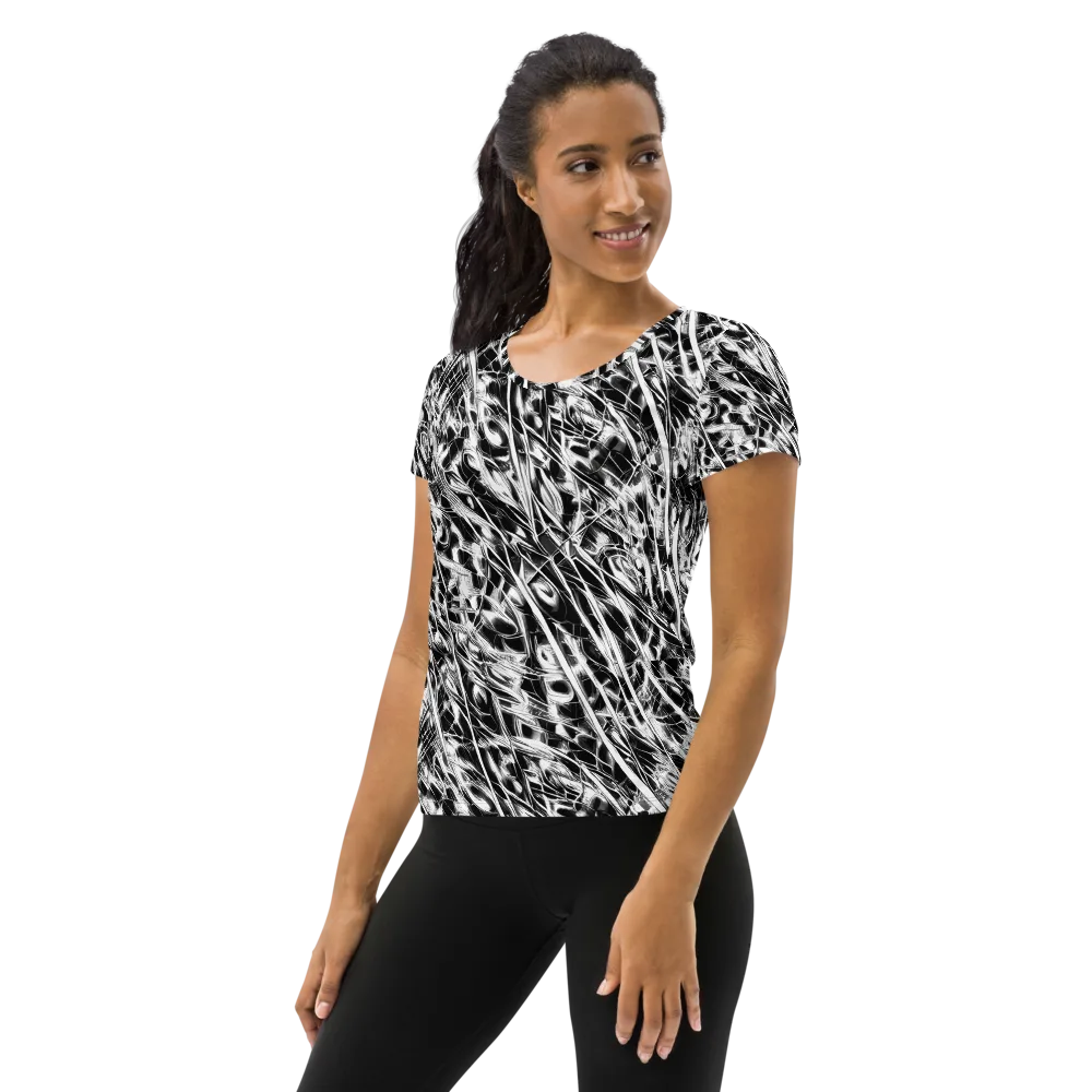 Black Ice Circuit on Women's Athletic T-Shirt — Left