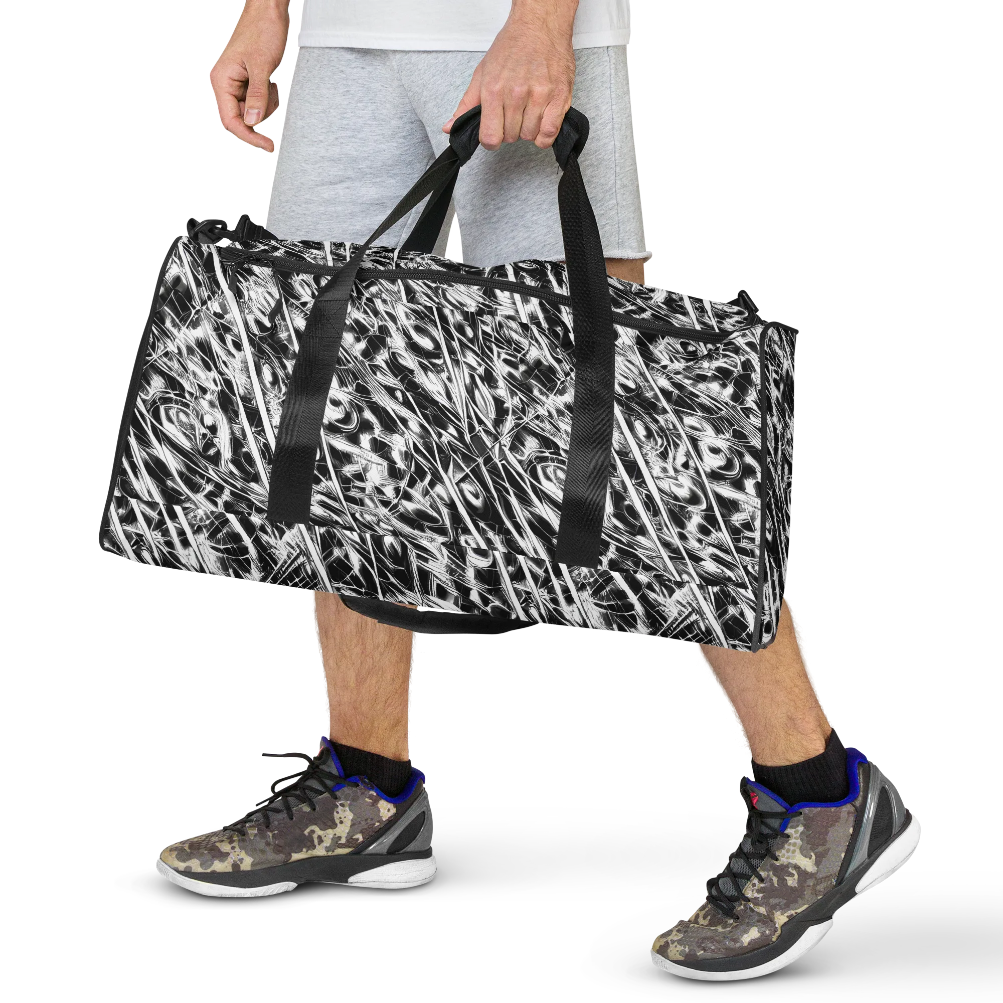 Black Ice Circuit on Duffle Bag — Front