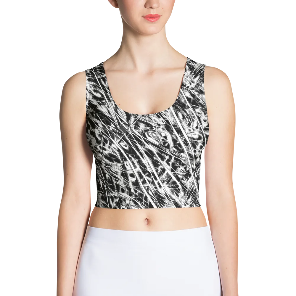 Black Ice Circuit on Crop Top — Front