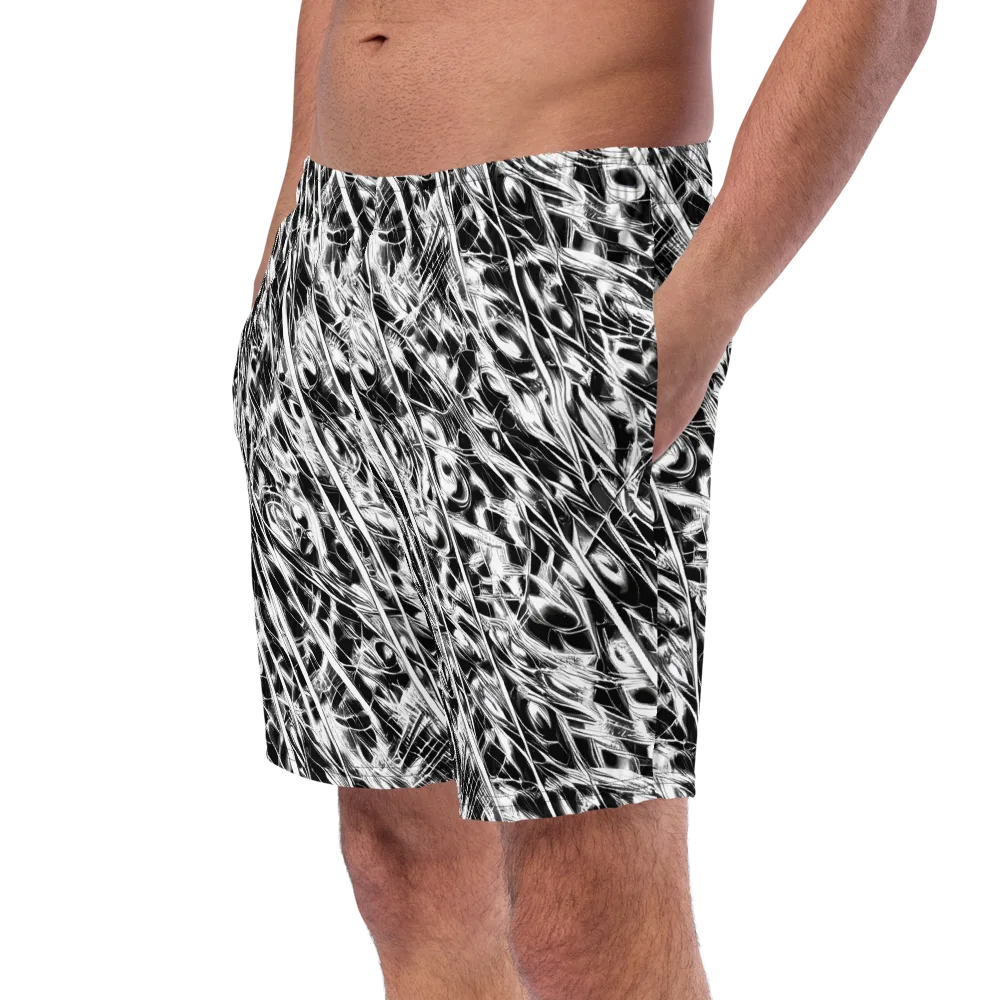 Black Ice Circuit on Swim Trunks — Left Front