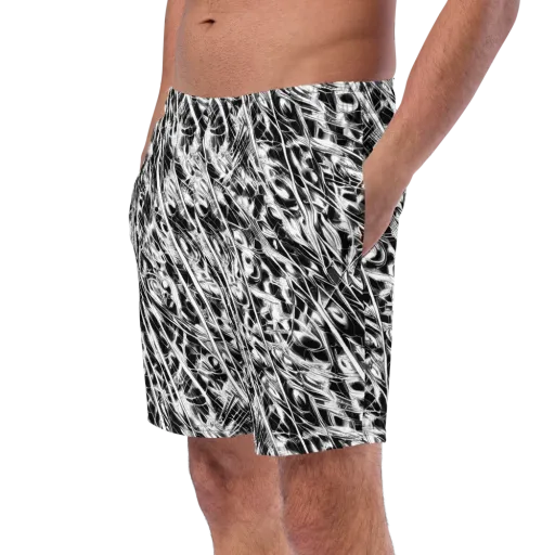 Black Ice Circuit on a Swim Trunks