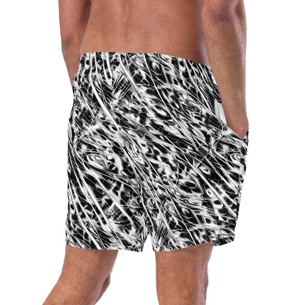 Black Ice Circuit on Swim Trunks — Right Back